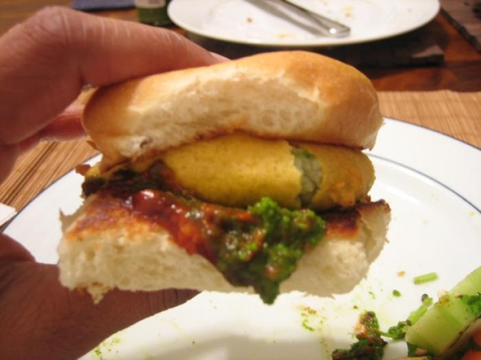  Vada Pav , a tour attraction in Mumbai, Maharashtra, India