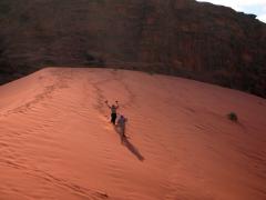 Sand Dunes, a tour attraction in Wadi Rum, Aqaba, Jordan 