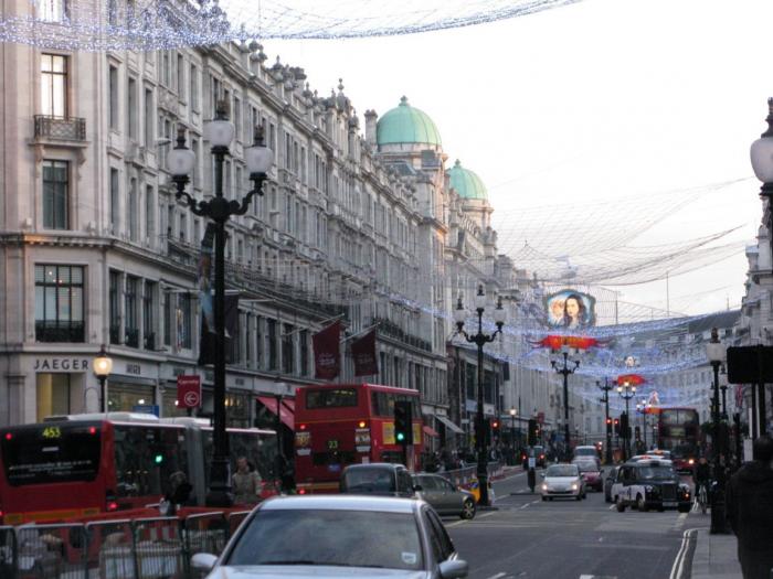 Regent Street, a tour attraction in London, United Kingdom 