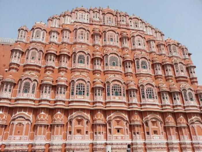 Hawa Mahal |  हवा महल | Palace of Winds | Palace of the Breeze | 風の宮殿, a tour attraction in Jaipur India