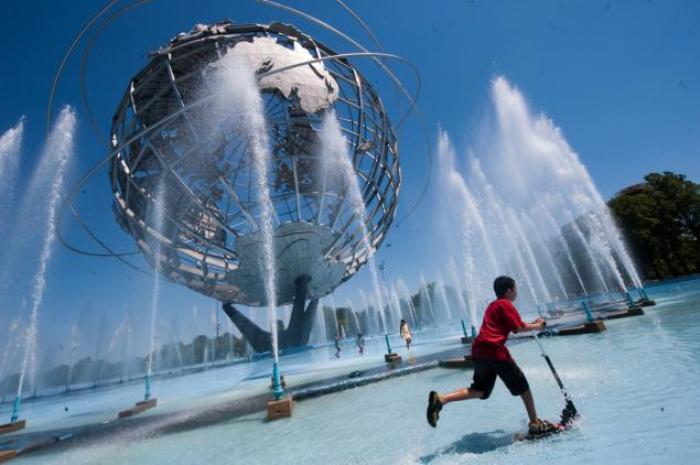 The Unisphere, a tour attraction in Queens, NY, USA