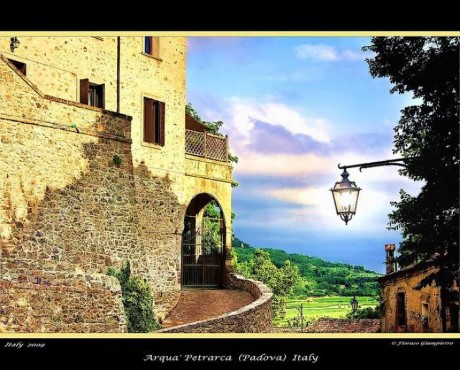 Arquà Petrarca, a tour attraction in Padua, Italy