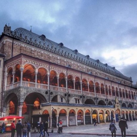 Piazza della Frutta, a tour attraction in Padua, Italy