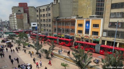 Transmilenio, a tour attraction in Bogota, Colombia