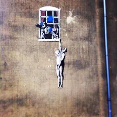 Banksy art, a tour attraction in Bristol, United Kingdom