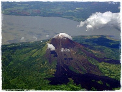 Momotombo Volcano, a tour attraction in Managua, Nicaragua