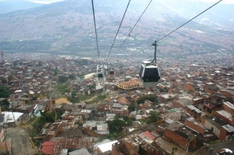 Metrocable, a tour attraction in Medellin, Colombia